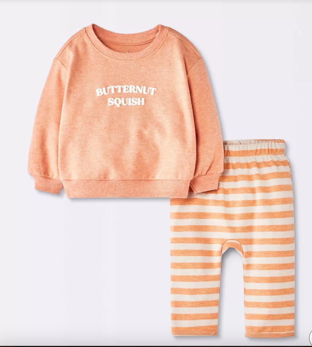 CLOUD ISLAND | BUTTERNUT SQUISH FALL BABY 2 PIECE SET | 0-3M
